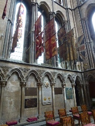 Memorials in Worcester Cathedral. 