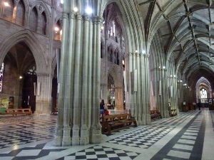 The interior of Worcester Cathedral. 