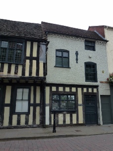 Tudor buildings in Worcester.